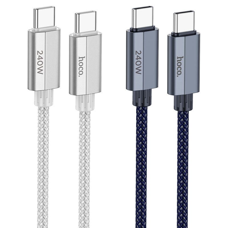 HOCO U134 USB-C to USB-C 240W PD 3.1 Fast Charging Cable 1.8M | Braided Data Sync Cable