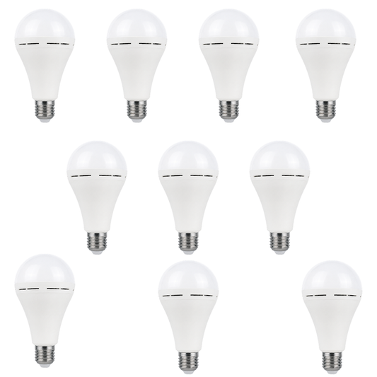 FineBlue 20W Rechargeable LED Emergency Bulb E27 – Battery Backup Load Shedding Light | 10 Pack