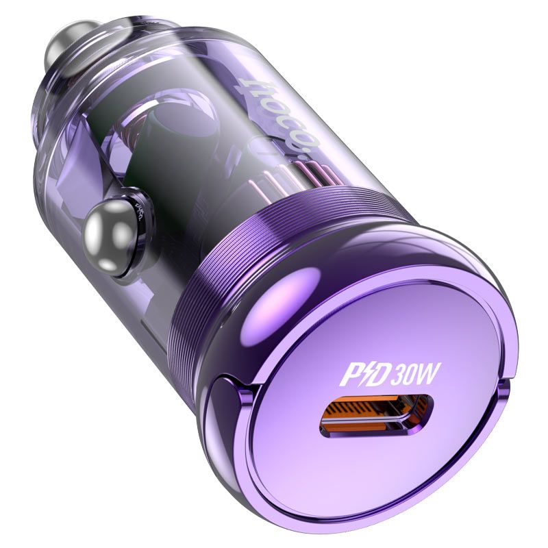 HOCO Z53 30W PD Fast Car Charger | USB-C & USB-A Metal Car Charging Adapter for iPhone, Samsung & Android