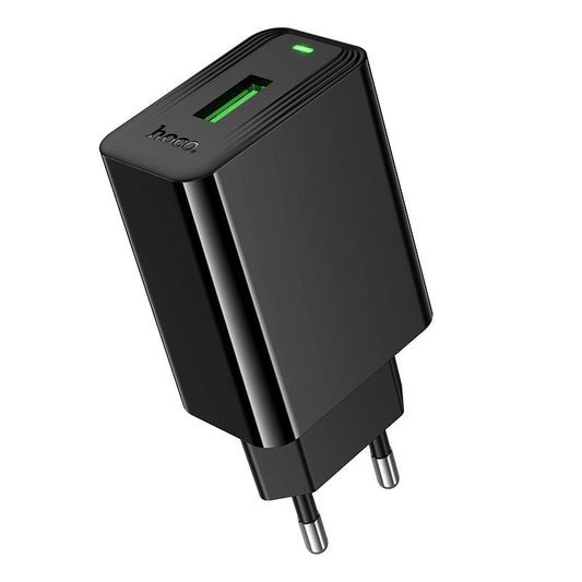 HOCO CS92A 18W QC3.0 Fast Wall Charger | Single USB-A Quick Charge 3.0 Power Adapter EU Plug for iPhone & Android