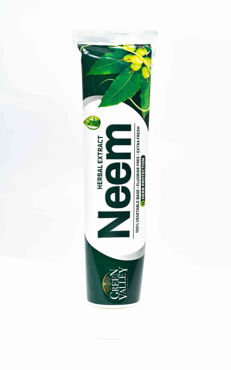 Green Valley Neem Herbal Toothpaste 150g | Natural Fluoride-Free Toothpaste with Neem Extract for Healthy Teeth & Gums