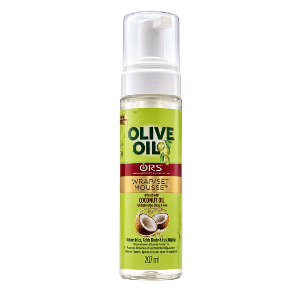ORS Olive Oil Wrap/Set Mousse with Coconut Oil 207ml | Frizz Control & Styling Hair Mousse
