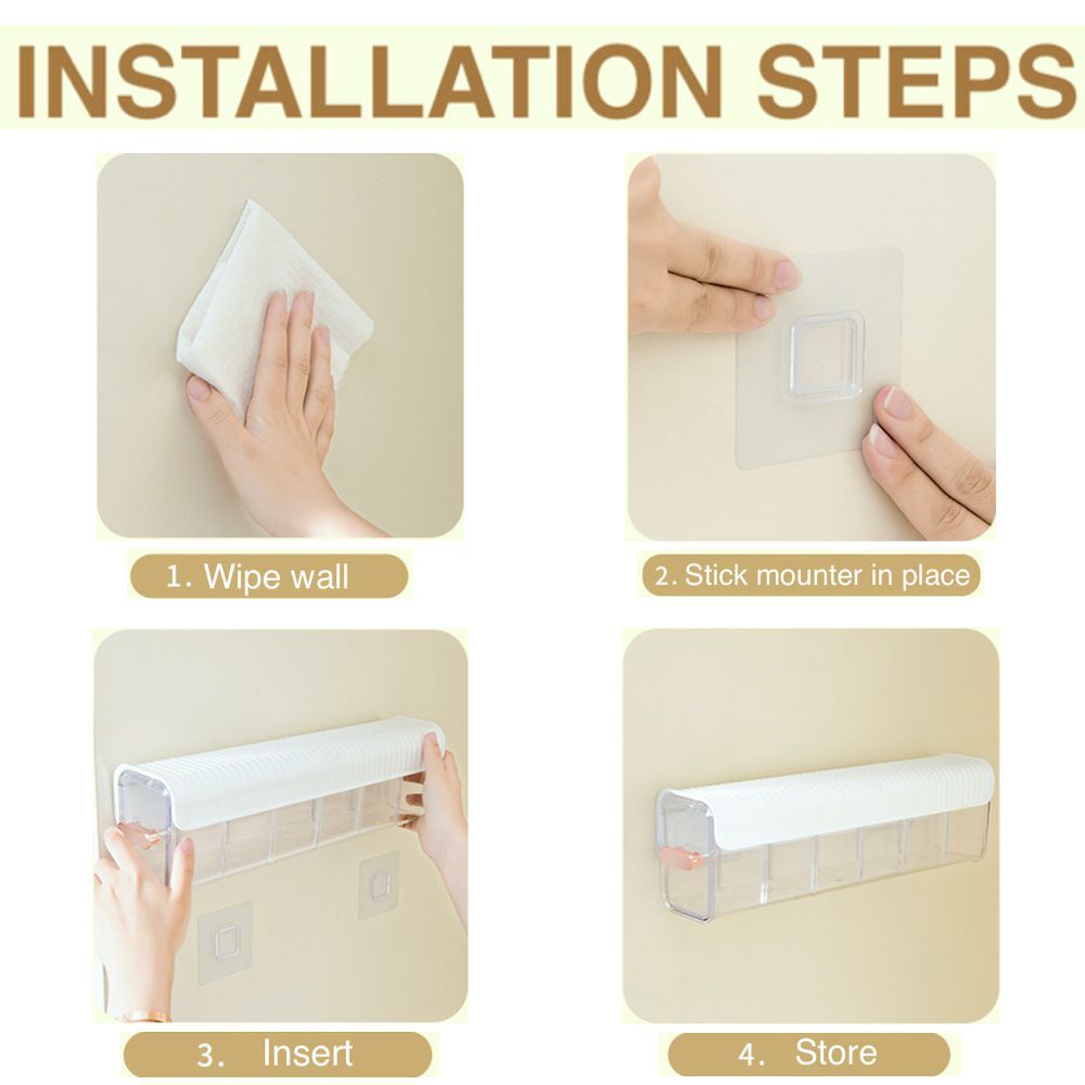6 Cell Transparent Wall Hanging Storage Organizer | Multipurpose Plastic Storage Box for Home, Kitchen & Bathroom – 36cm