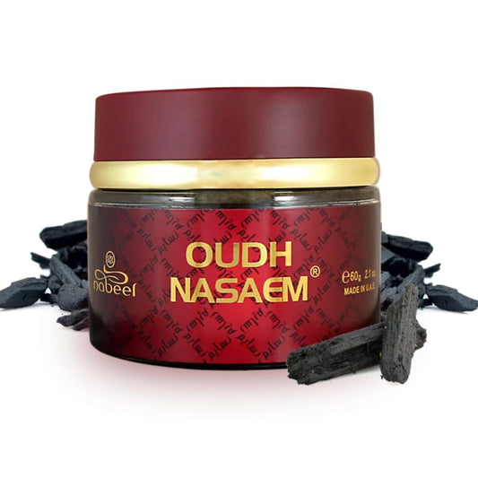 Nabeel Oudh Nasaem Bakhoor 60g – Premium Arabic Incense with Long-Lasting Oud Fragrance