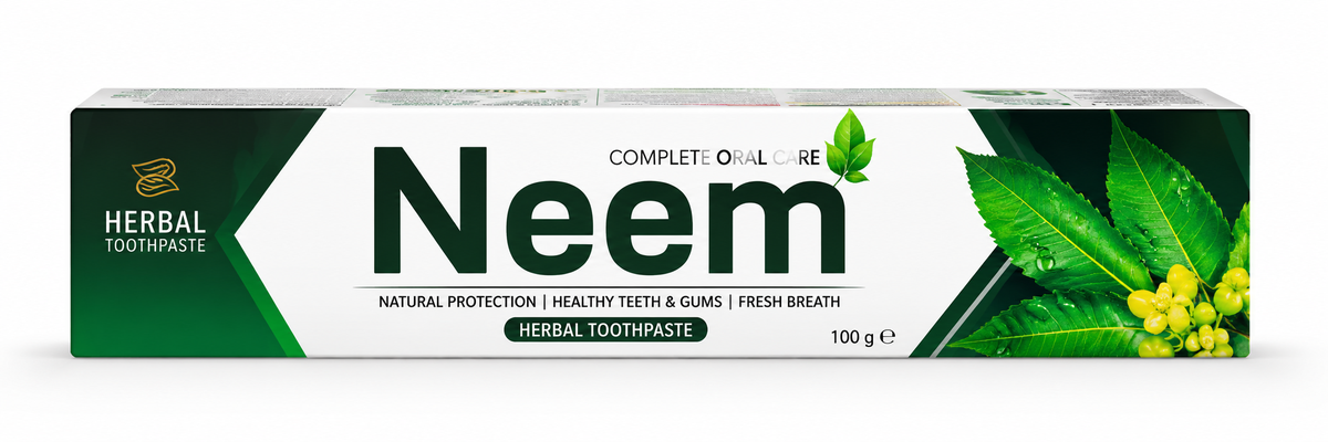 Green Valley Herbal Neem Toothpaste 150g (Pack of 2) – Fluoride-Free Herbal Toothpaste for Fresh Breath & Daily Oral Care