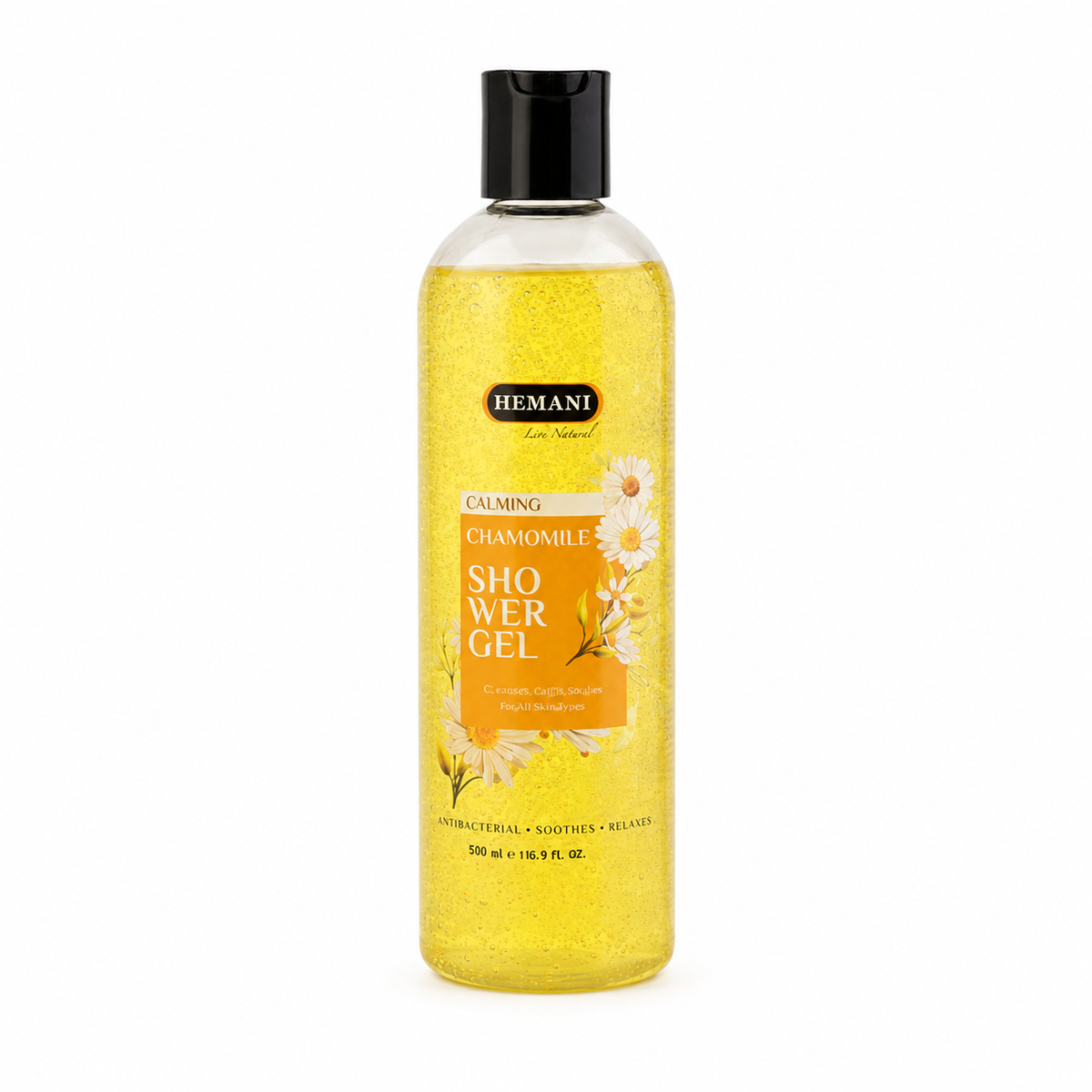 Hemani Calming Chamomile Shower Gel 500ml – Relaxing Body Wash for All Skin Types