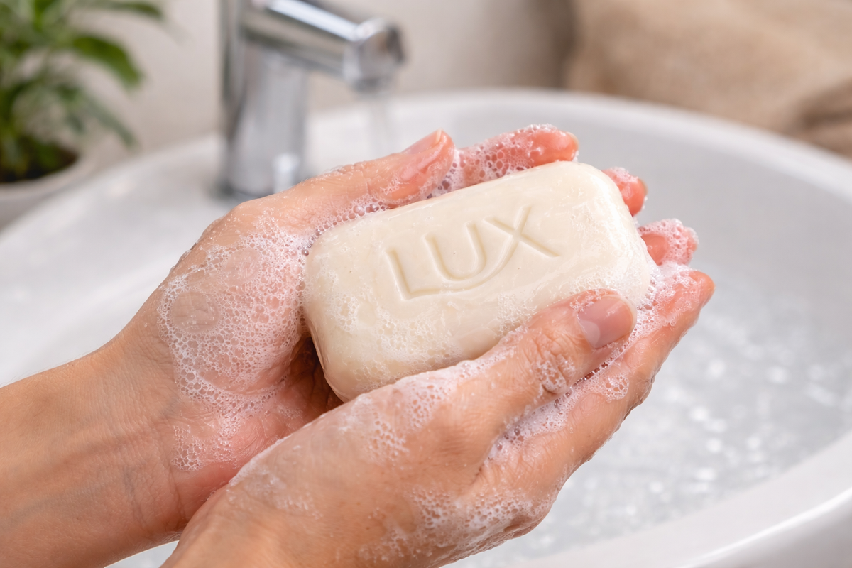 Lux Velvet Touch Beauty Soap Bar 150g x 6 Pack with Almond Oil & White Lily Scent – Moisturising Creamy Bath Soap for Soft & Radiant Skin