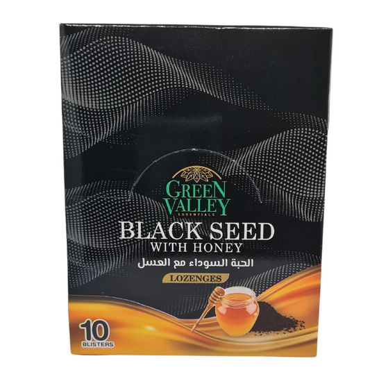 Green Valley Black Seed with Honey Lozenges | Herbal Honey Lozenges – 10 Blister Packs