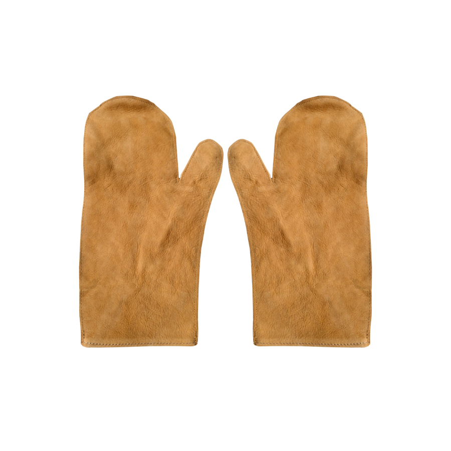 Genuine Leather BBQ & Oven Gloves Heat Resistant | Braai, Grill, Fireplace & Baking Mitts - 1 Pair