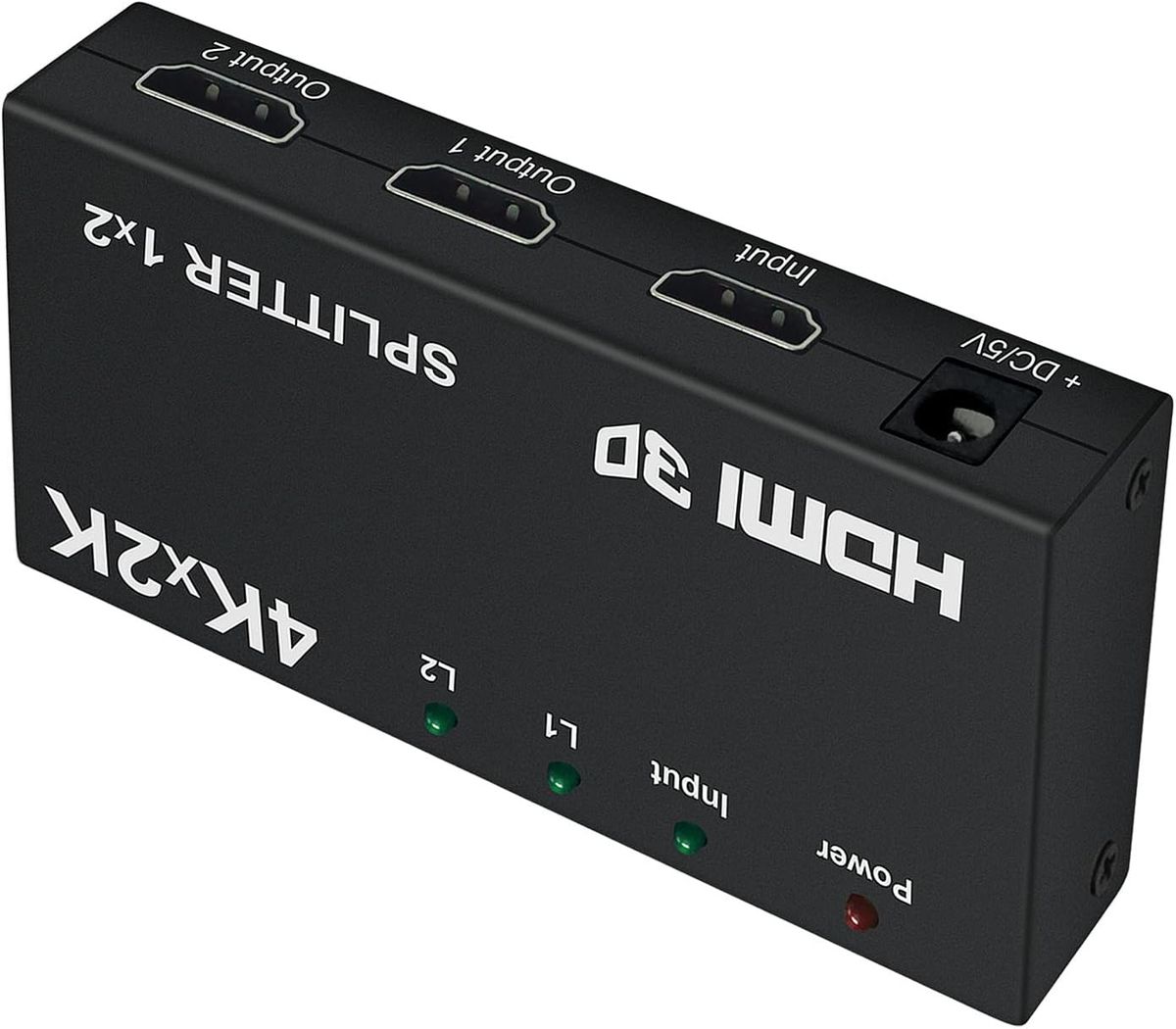 HDMI 4K 1x2 Splitter | 1 Input 2 Output HDMI Splitter Adapter | Ultra HD 4Kx2K Dual Display HDMI Signal Distributor | HDMI 1.4
