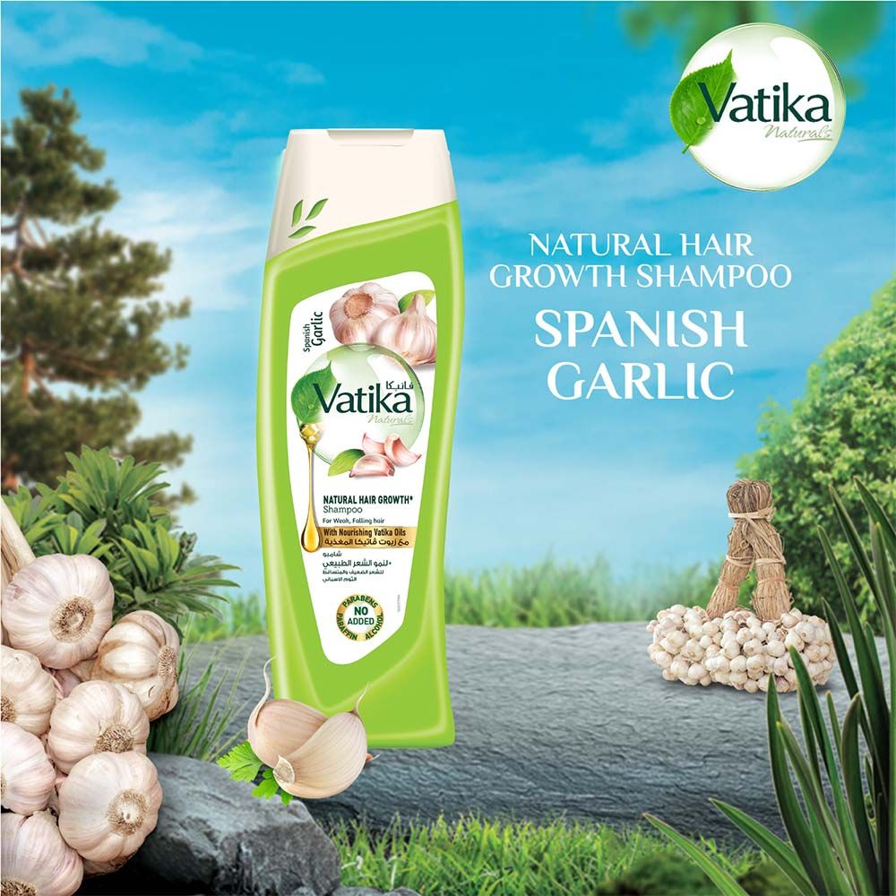 Vatika Naturals Garlic Shampoo & Conditioner Combo 400ml | Hair Strengthening & Nourishing Duo