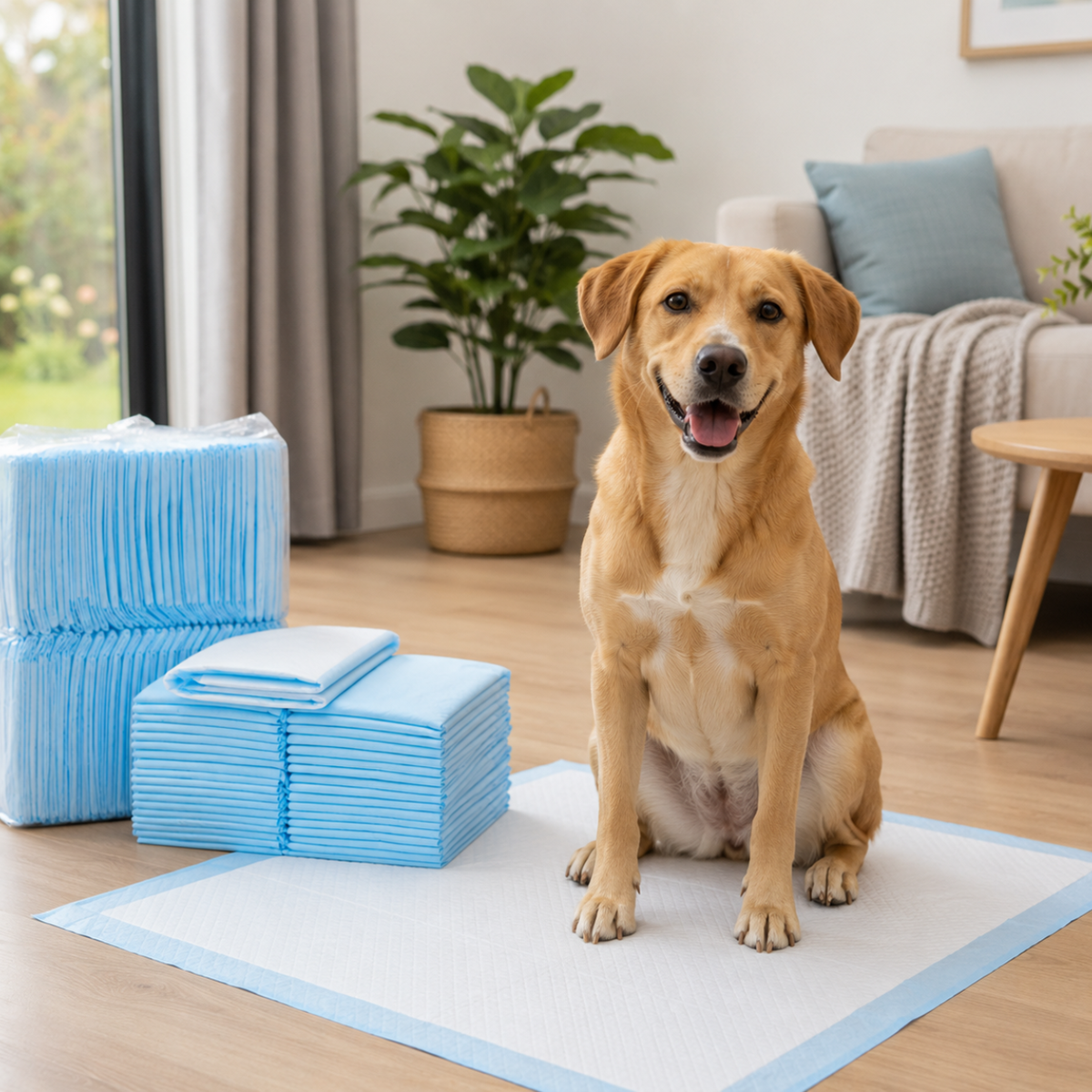 Medium Dog Training Pads 45 x 60cm – Super Absorbent Leak-Proof Puppy Pee Pads, 50 Pack