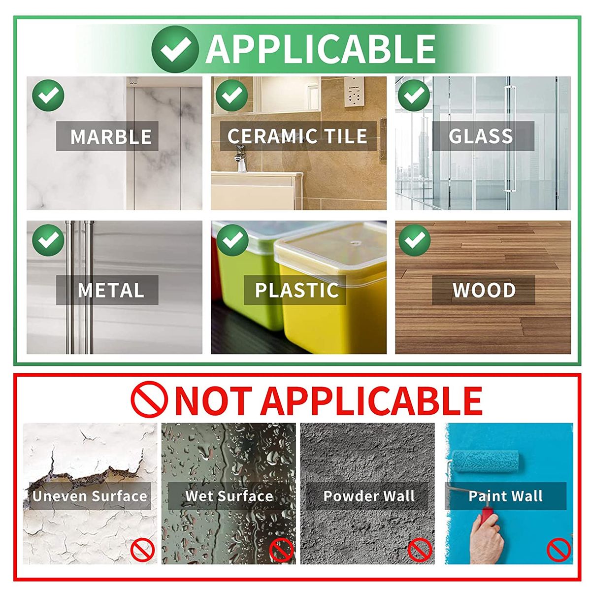 Heavy Duty Nano Grip Tape 2 Pack | Reusable Double-Sided Transparent Adhesive Wall Mount Tape