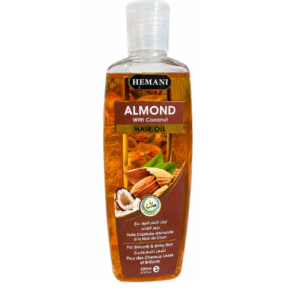 Hemani Almond with Coconut Hair Oil 200ml | Nourishing Hair Growth & Scalp Care Oil