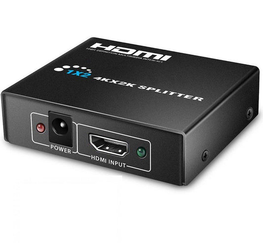HDMI Splitter 1 Input 2 Output 4K Ultra HD | HDMI 1x2 Splitter Adapter for HDTV, TV, Monitor, Projector & PC