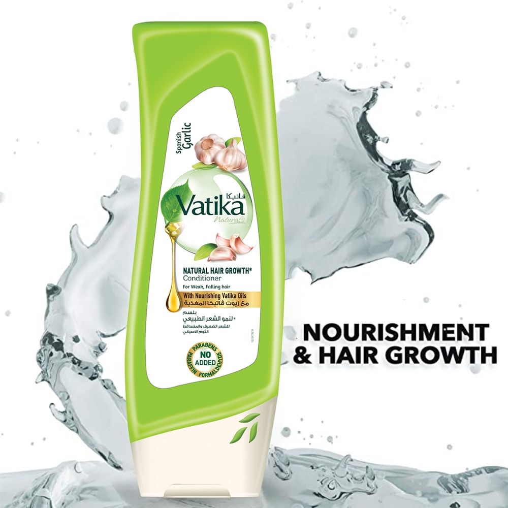 Vatika Naturals Garlic Shampoo & Conditioner Combo 400ml | Hair Strengthening & Nourishing Duo
