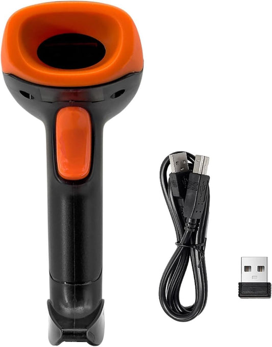 2-in-1 Wireless & USB 2D Barcode Scanner | QR Code Reader with High-Speed CMOS Scanning