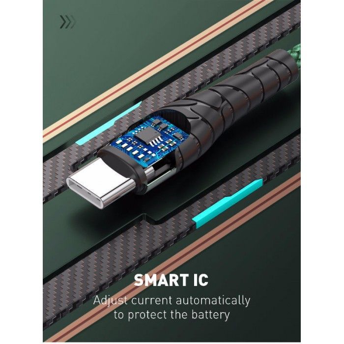 LDNIO LC102 USB-C to USB-C 65W PD Fast Charging Cable 2M | Braided Data Sync Cable