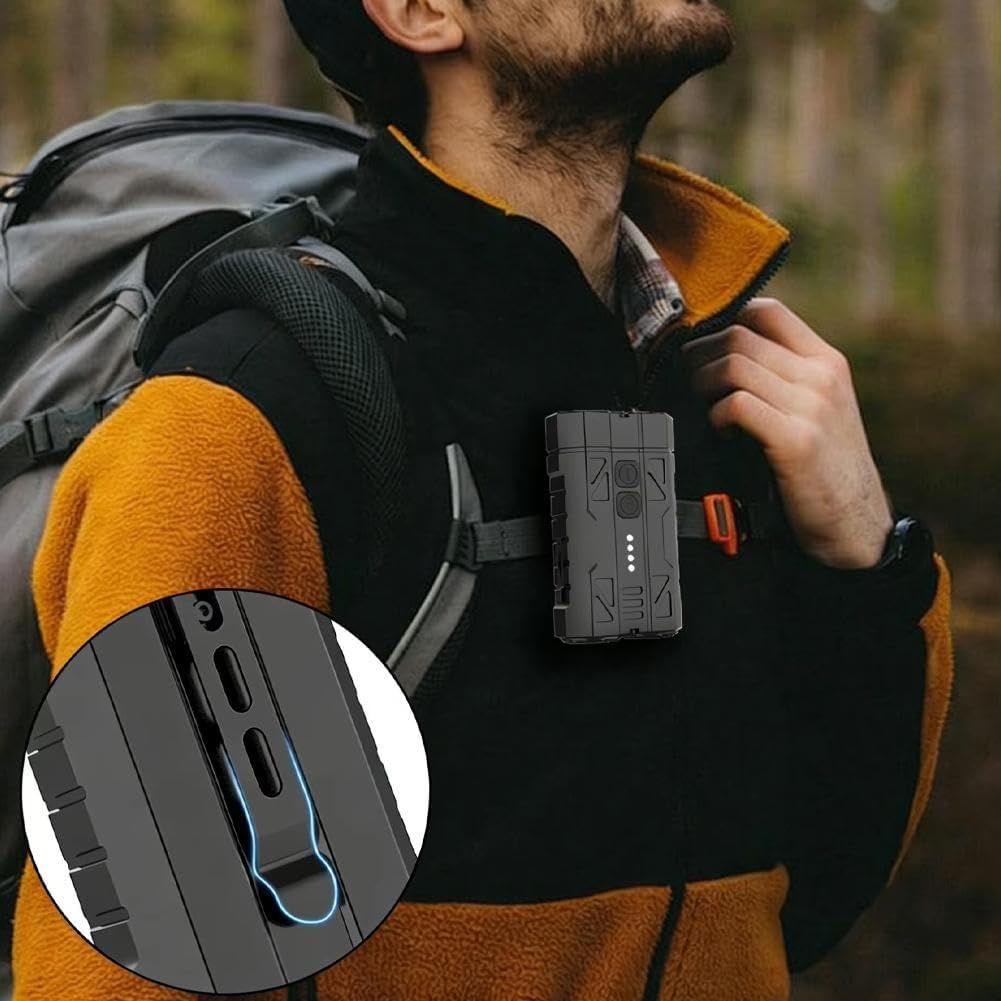 Rechargeable Dual LED Flashlight Pocket Torch – Portable Camping, Hiking & Emergency Light