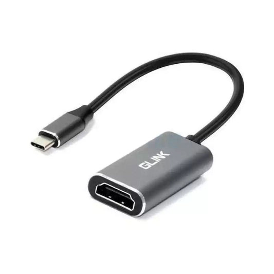 GLINK GL-007A USB Type-C to HDMI 4K Adapter | USB-C Male to HDMI Female Converter | 0.2M 4K UHD Display Adapter