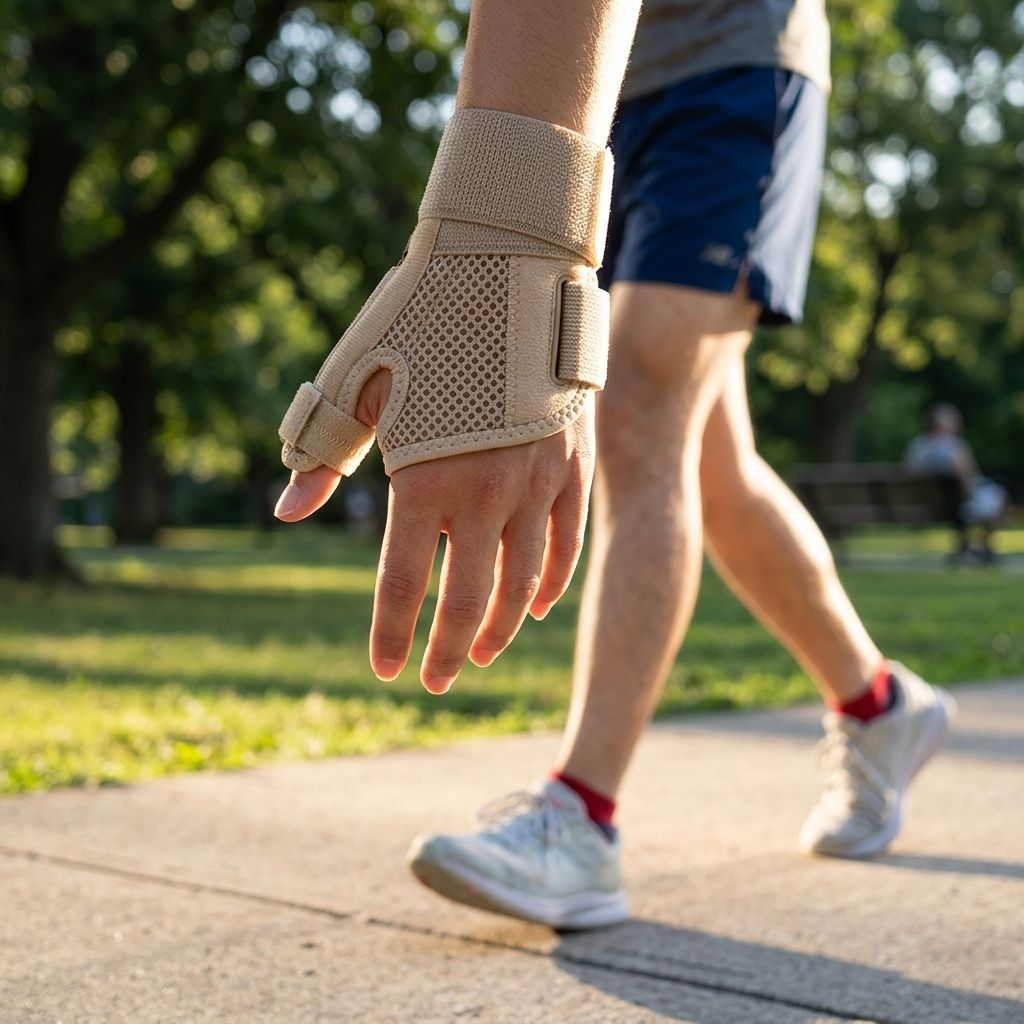 Adjustable Thumb & Wrist Support Brace with Breathable Fabric & Strap