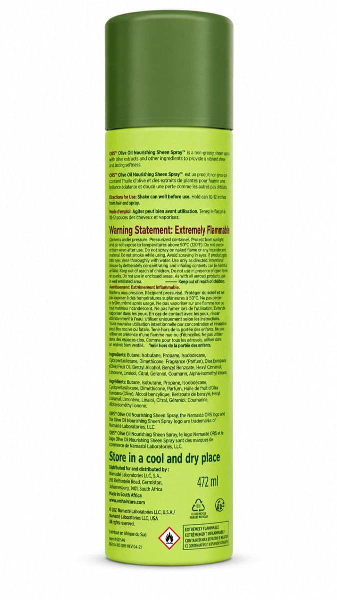 ORS Olive Oil Nourishing Sheen Spray 472ml | Moisturizing Hair Shine Spray for Dry & Dull Hair
