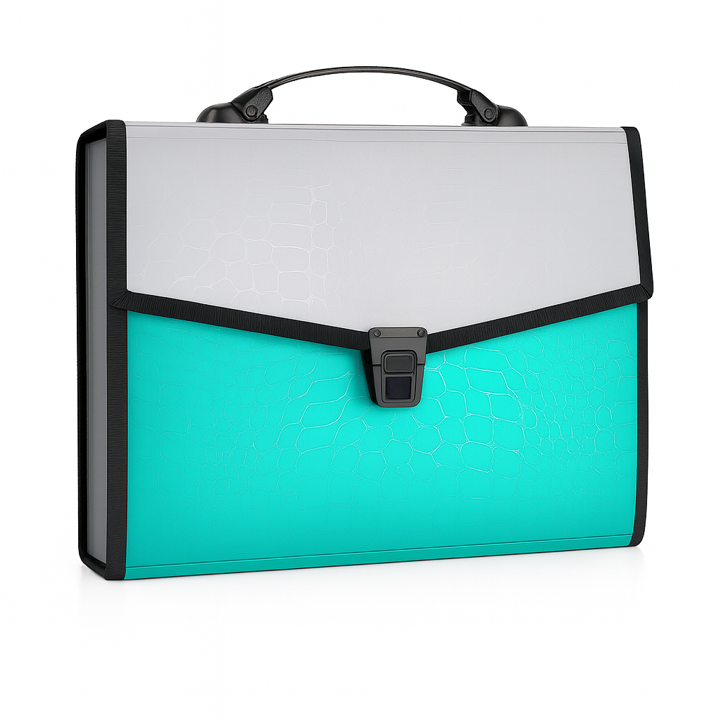 Portable A4 Expanding Document Folder with Handle & Lock | 13 Pocket Accordion File Organizer