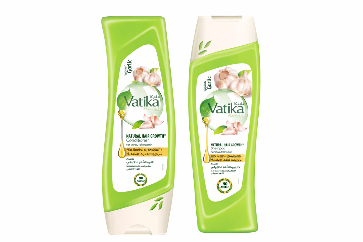 Vatika Naturals Garlic Shampoo & Conditioner Combo 400ml | Hair Strengthening & Nourishing Duo