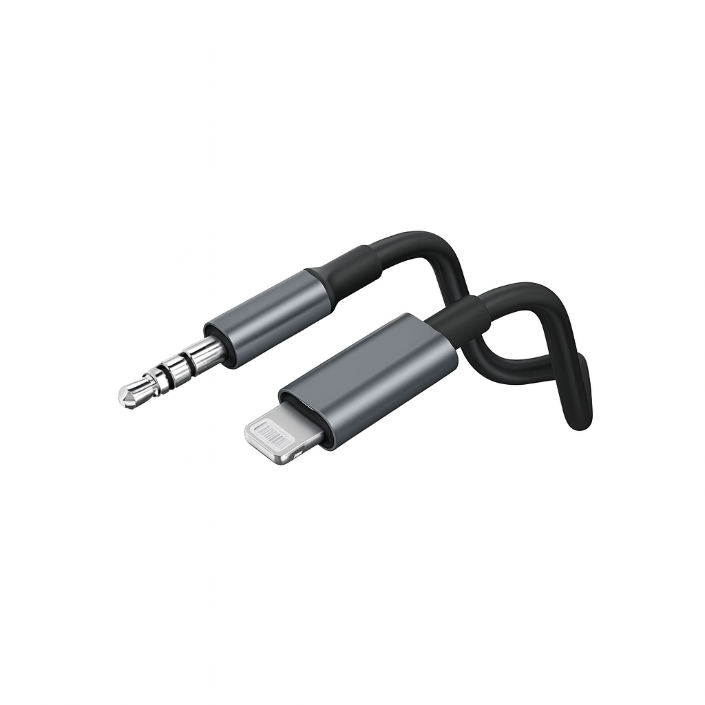 LDNIO LS-Y81i Lightning to 3.5mm AUX Audio Cable 1M | Hi-Fi Lossless Sound | Durable Braided Cable for iPhone & Car Stereo