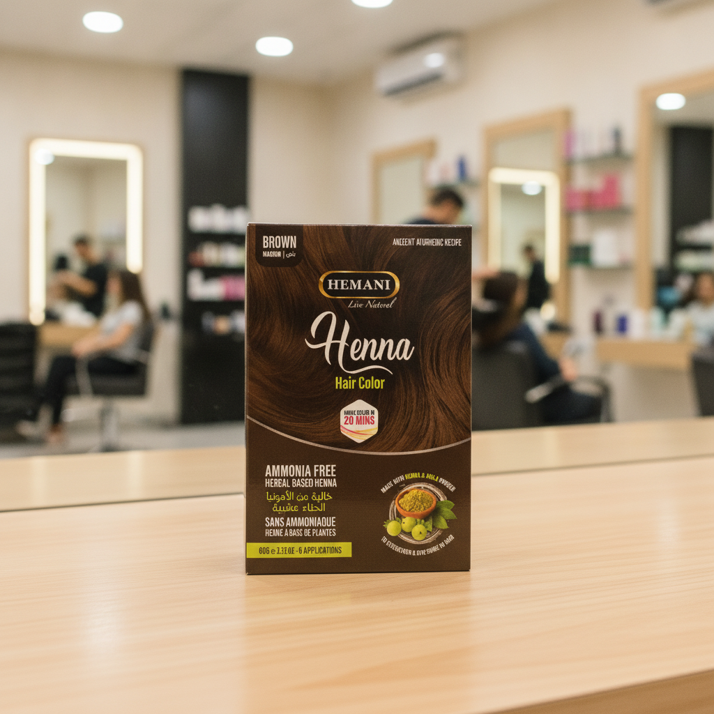 Hemani Black Henna Hair Colour 60g – Ammonia-Free Herbal Hair Dye with Amla