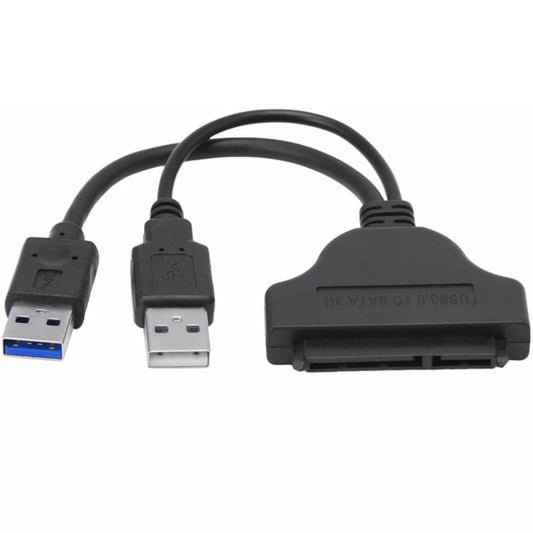 Dual USB 3.0 to SATA Adapter Cable for 2.5 Inch SSD & HDD – SATA III Hard Drive Converter with Power Support