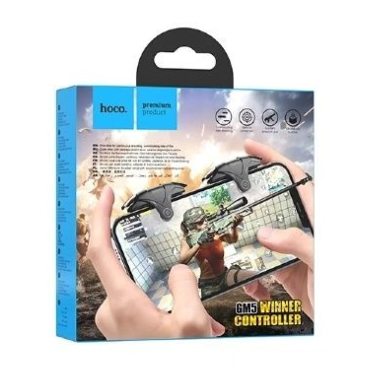 HOCO GM5 Mobile Gaming Triggers – Pair of PUBG & FPS Game Controllers for 4–7 Inch Phones