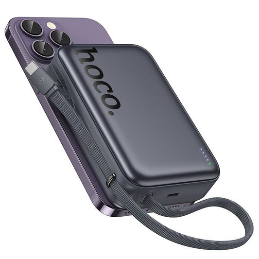 HOCO Q44A 20000mAh 45W Magnetic Wireless Power Bank | MagSafe Compatible | Built-in USB-C Cable | Qi Fast Charging