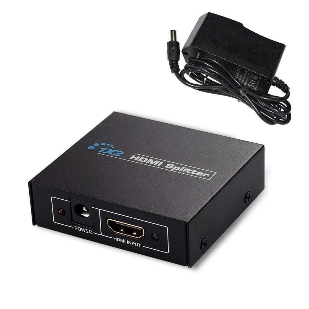HDMI Splitter 1x2 4K Ultra HD | 1 Input 2 Output HDMI Signal Splitter | Supports 3D & Full HD 1080P