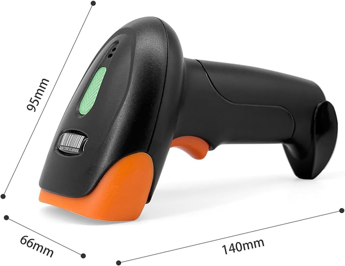 2-in-1 Wireless & USB 2D Barcode Scanner | QR Code Reader with High-Speed CMOS Scanning