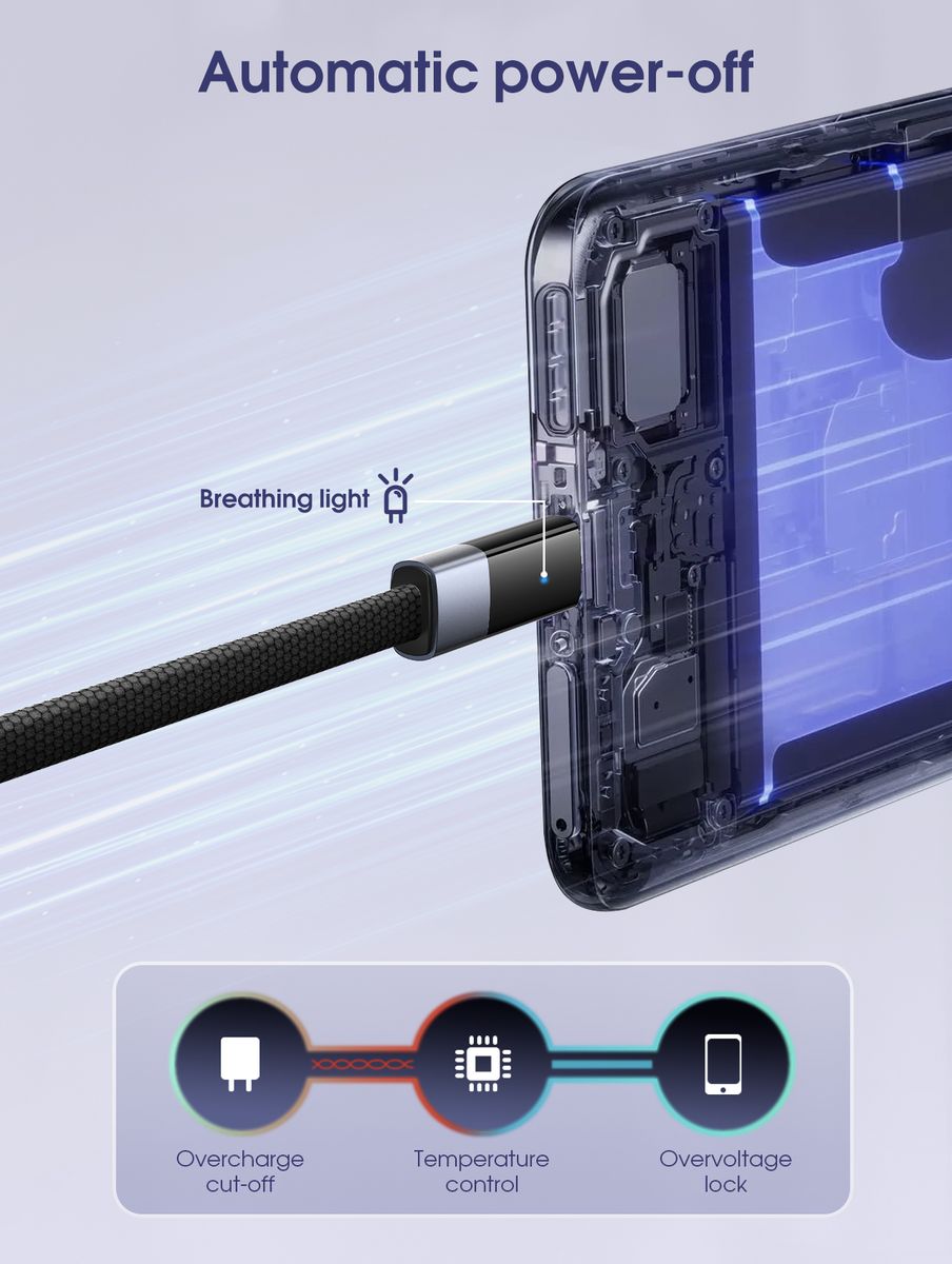 LDNIO LS241Q USB-C to USB-C 100W Fast Charging Cable 1M | PD Fast Charge & 480Mbps Data Sync Nylon Braided Cord