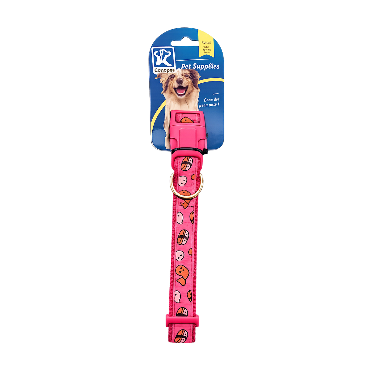 Adjustable Dog Collar 2.5cm Wide with Quick-Release Buckle & Metal D-Ring – Comfortable Puppy & Dog Collar