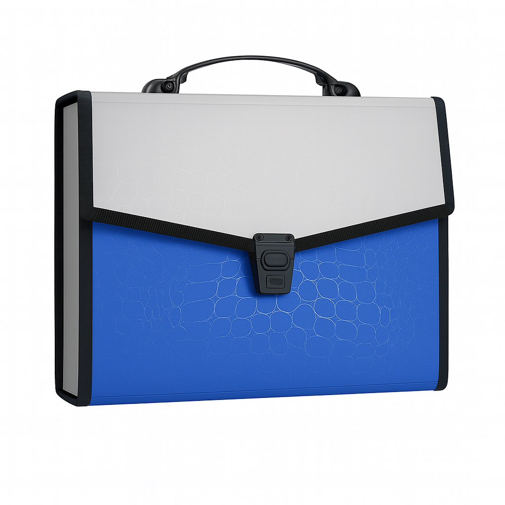Portable A4 Expanding Document Folder with Handle & Lock | 13 Pocket Accordion File Organizer