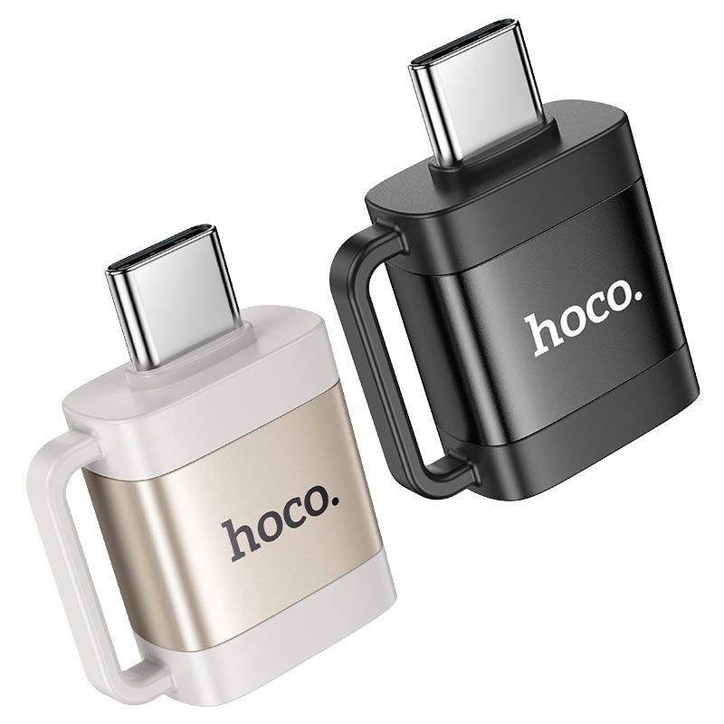 HOCO UA31C USB-C Male to USB-A Female OTG Adapter | USB 3.0 5Gbps Fast Data Transfer & Charging Converter | Type-C OTG Adapter for Laptop, MacBook, Tablet & Android Phone