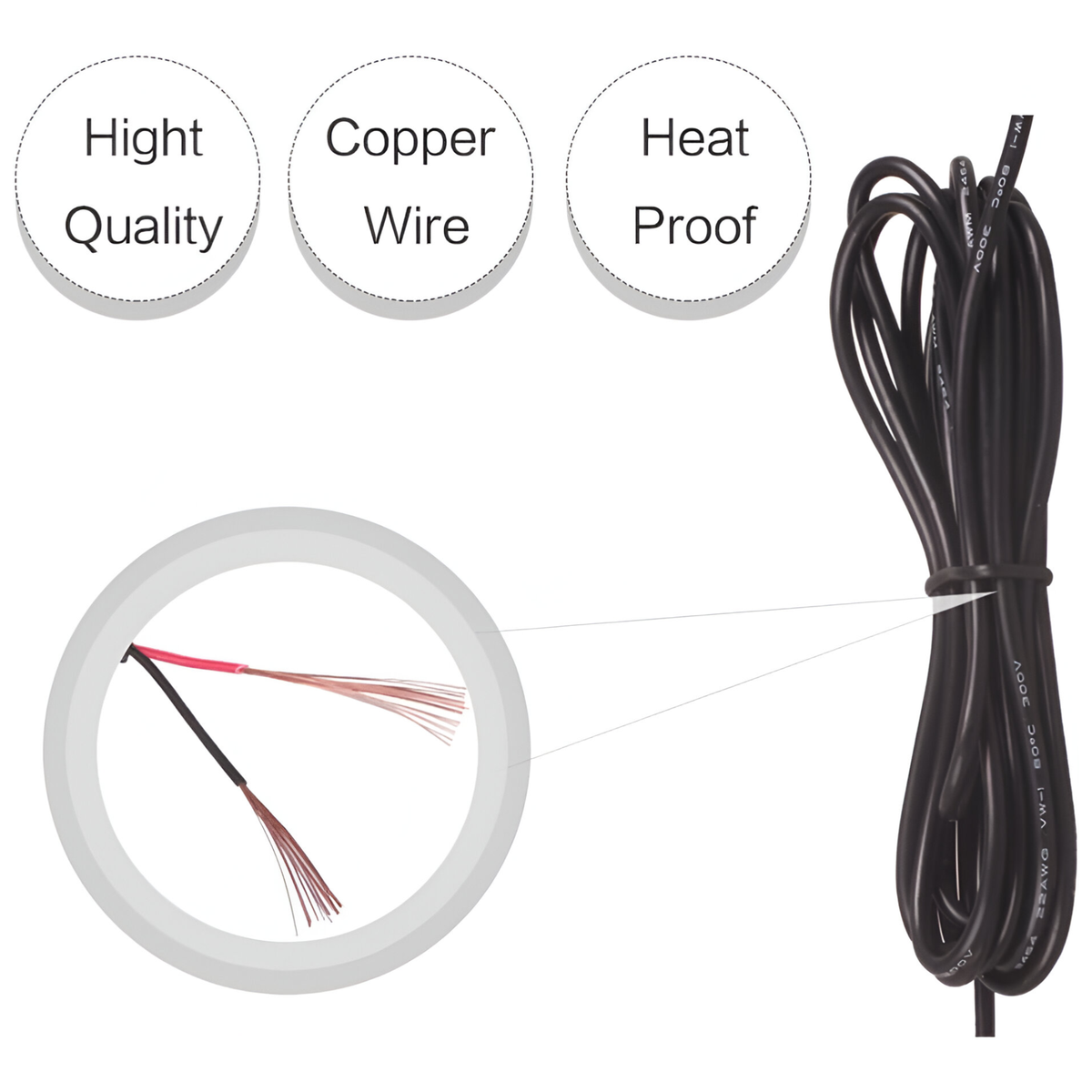 10m DC Power Extension Cable Male to Female for CCTV & LED Devices