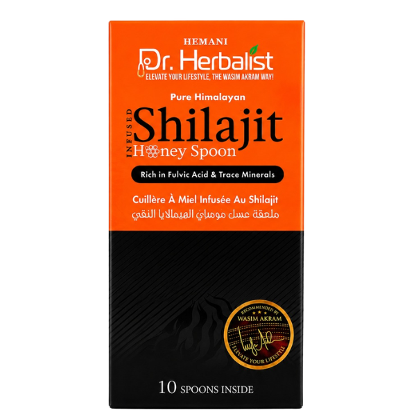 Dr. Herbalist Pure Himalayan Shilajit Honey Spoons – Fulvic Acid & Trace Minerals, 10 Spoons