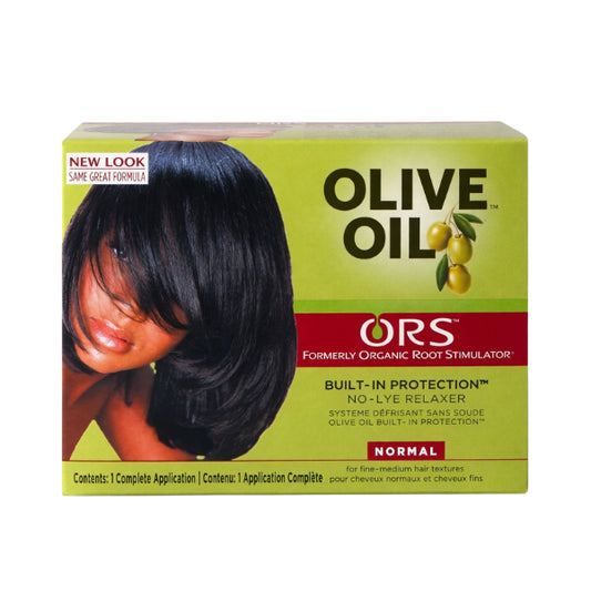 ORS Olive Oil No-Lye Hair Relaxer Kit Normal Strength | Full Application Hair Straightening Cream