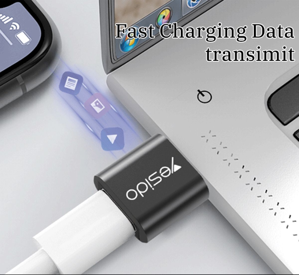 YESIDO GS09 Type-C to USB Adapter 2.4A – USB-A OTG Connector for Charging & Data Transfer