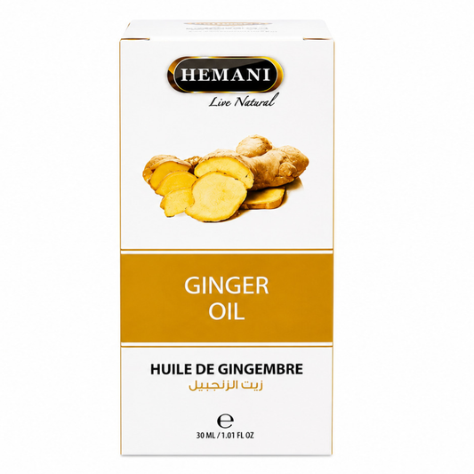 Hemani Ginger Oil 30ml - 100% Pure Natural Essential Oil for Hair, Skin & Body Care