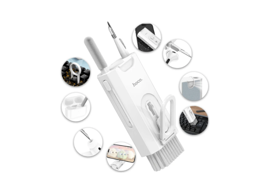 HOCO DI35 8-in-1 Multifunction Cleaning Kit for Phone, Earbuds, Keyboard, Laptop & Screen