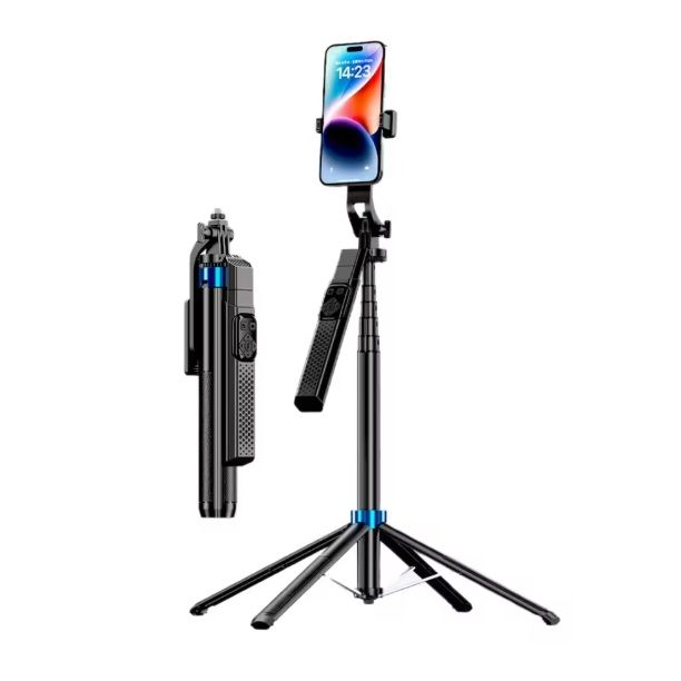 P525TK 1.8M Bluetooth Selfie Stick Tripod Stand | Extendable Phone Holder with Wireless Remote for Vlogging, Reels & Live Streaming