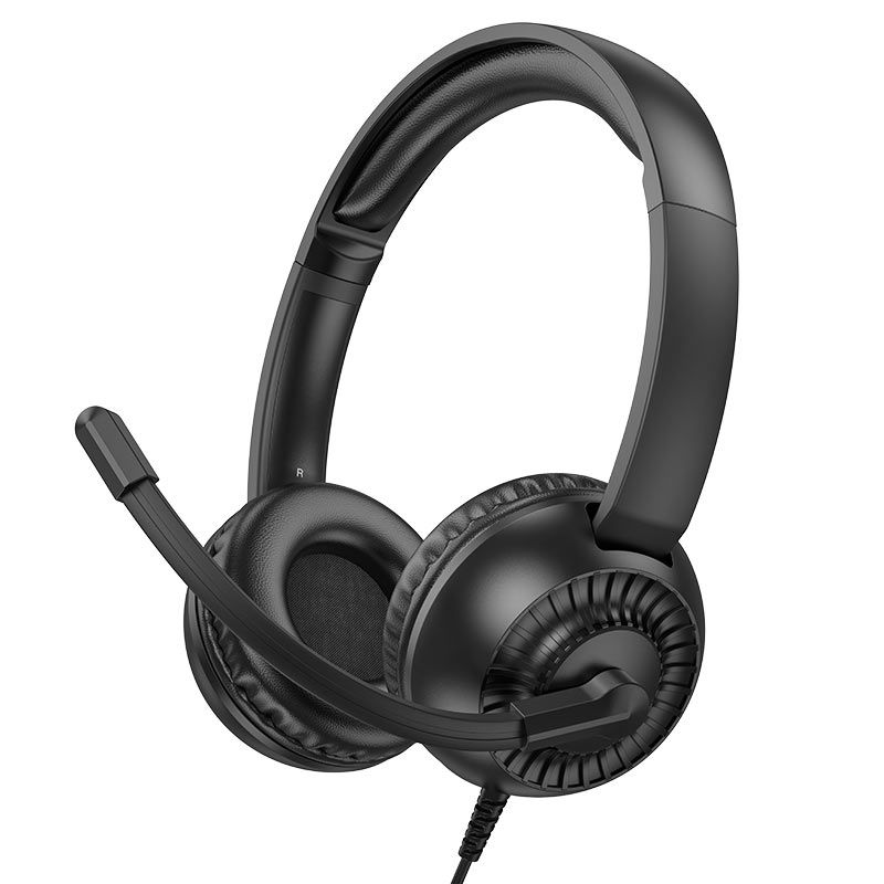 W112 Wired Headset with Noise-Reducing Microphone & 3.5mm Jack | Stereo Headphones for PC, Laptop, Office & Online Classes