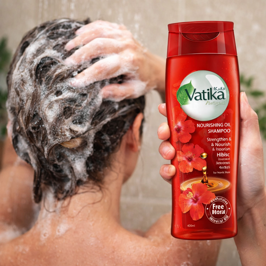 Vatika Naturals Hibiscus Nourishing Oil Shampoo 400ml | Strengthening Shampoo for Weak Hair