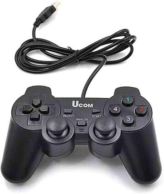 UCOM Wired USB Game Controller for PC – Dual Analogue Gamepad with Vibration & D-Pad