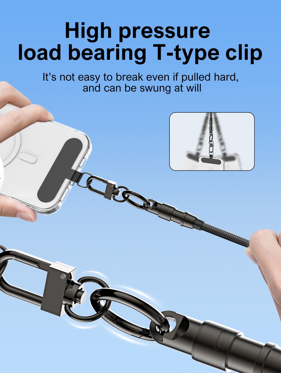 LDNIO LC22C 65W USB-C to USB-C Fast Charging Cable with Phone Lanyard Strap | 30cm Nylon Braided PD Data Cable